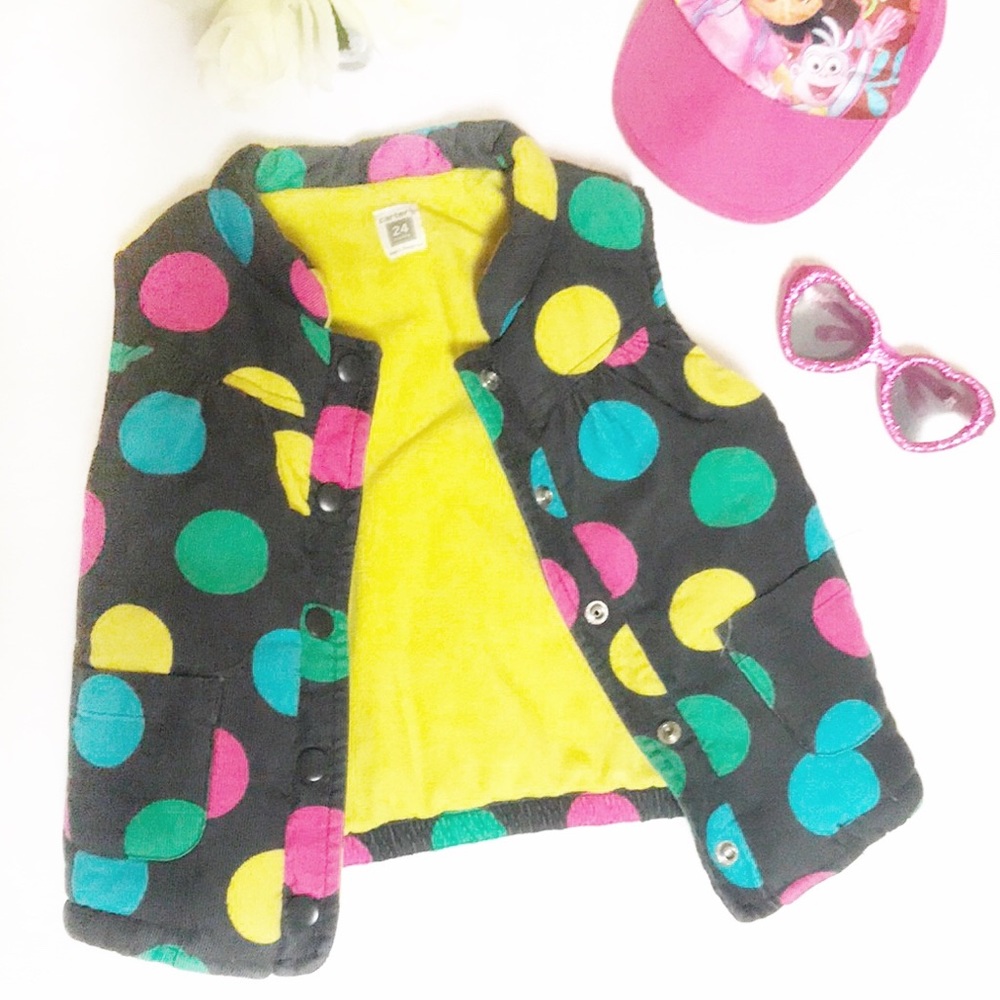 🎀Carters Polka Dot  Corduroy Vest Girls🎀
